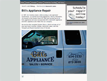 Tablet Screenshot of billsappliancerepair.net